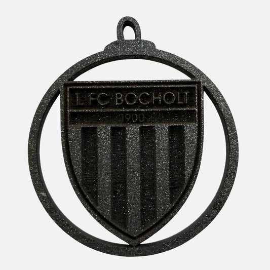 Weihnachtsbaum-Anhänger - FC-Wappen „schwarz Glitzer“