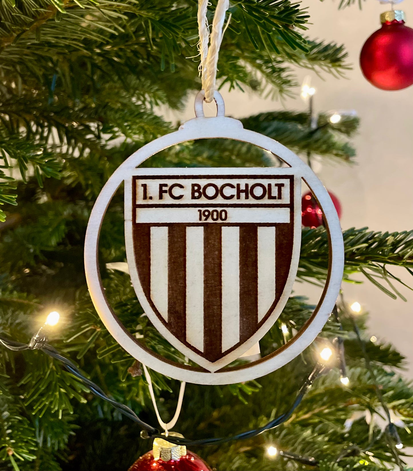 Weihnachtsbaum-Anhänger - FC-Wappen „natur“